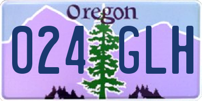 OR license plate 024GLH