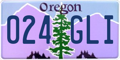 OR license plate 024GLI