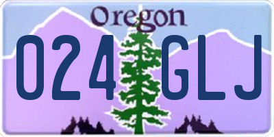 OR license plate 024GLJ