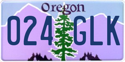 OR license plate 024GLK