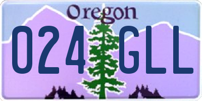 OR license plate 024GLL