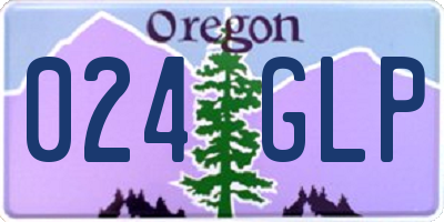OR license plate 024GLP