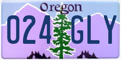 OR license plate 024GLY