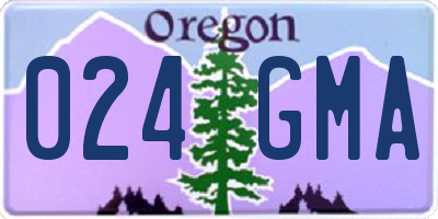 OR license plate 024GMA