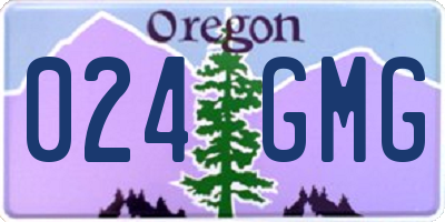 OR license plate 024GMG