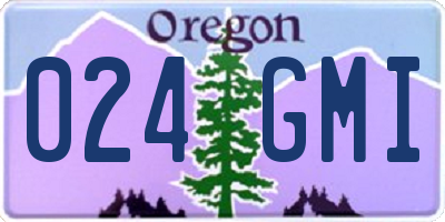 OR license plate 024GMI
