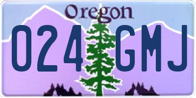 OR license plate 024GMJ