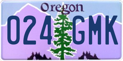 OR license plate 024GMK