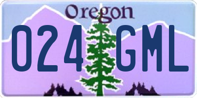 OR license plate 024GML