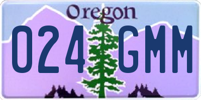 OR license plate 024GMM
