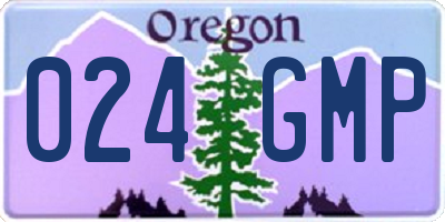 OR license plate 024GMP
