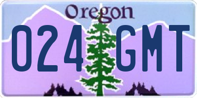 OR license plate 024GMT