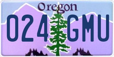 OR license plate 024GMU