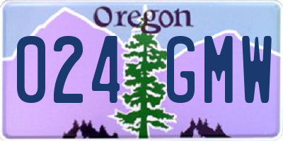 OR license plate 024GMW