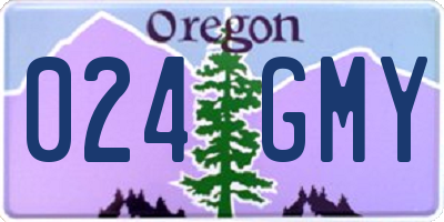 OR license plate 024GMY