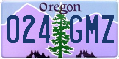 OR license plate 024GMZ