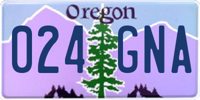 OR license plate 024GNA