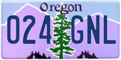 OR license plate 024GNL