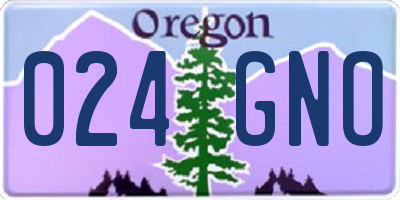 OR license plate 024GNO