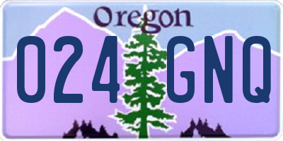OR license plate 024GNQ