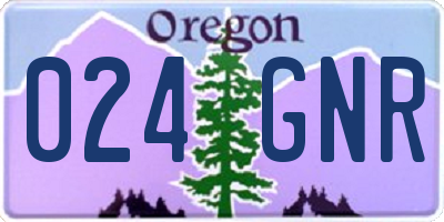OR license plate 024GNR
