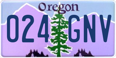 OR license plate 024GNV