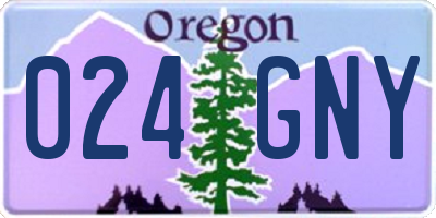 OR license plate 024GNY