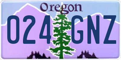 OR license plate 024GNZ