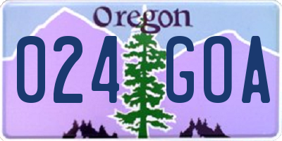 OR license plate 024GOA