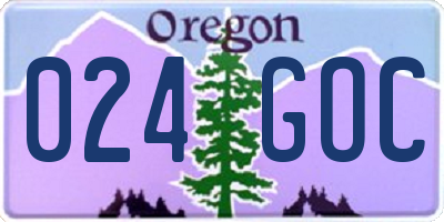 OR license plate 024GOC