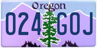 OR license plate 024GOJ