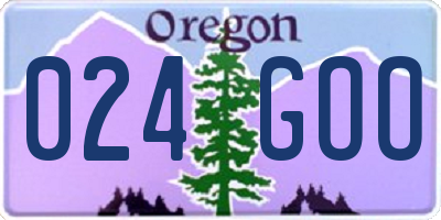 OR license plate 024GOO
