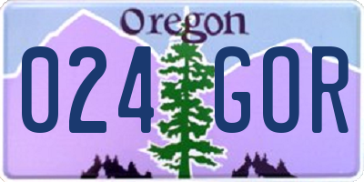 OR license plate 024GOR