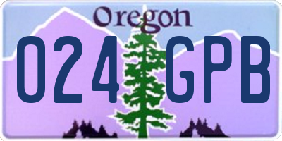 OR license plate 024GPB