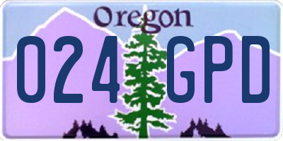 OR license plate 024GPD