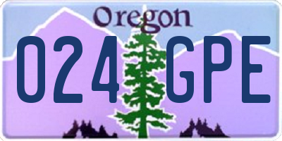 OR license plate 024GPE