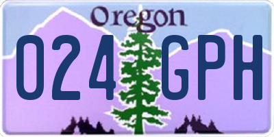 OR license plate 024GPH