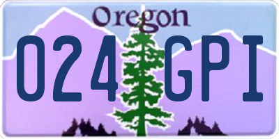OR license plate 024GPI