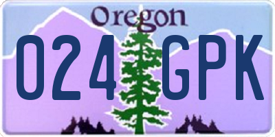 OR license plate 024GPK