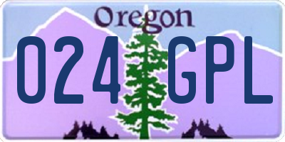 OR license plate 024GPL