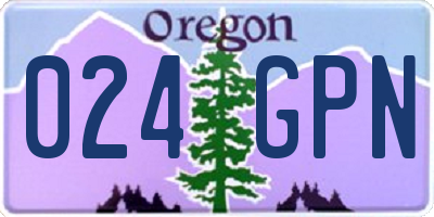 OR license plate 024GPN