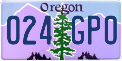 OR license plate 024GPO