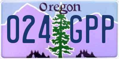 OR license plate 024GPP