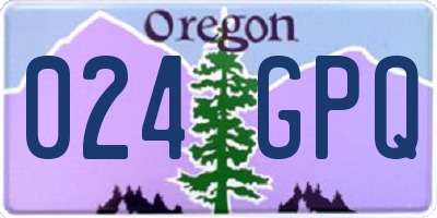 OR license plate 024GPQ