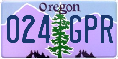 OR license plate 024GPR