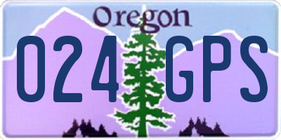 OR license plate 024GPS