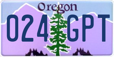 OR license plate 024GPT