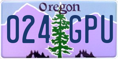 OR license plate 024GPU