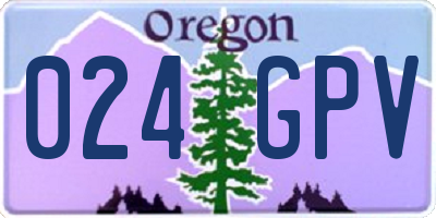 OR license plate 024GPV