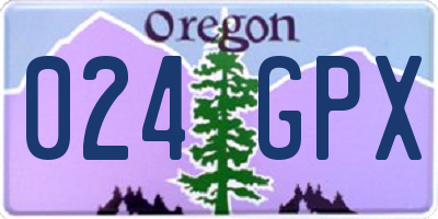 OR license plate 024GPX